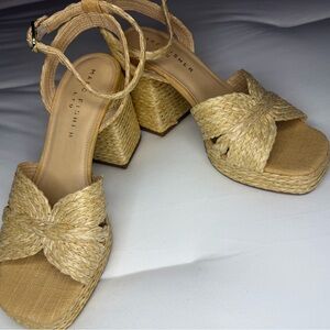 Marc Fisher Platform Braided Sandal in Natural